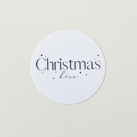 Christmas kiss sluitstickers op vel