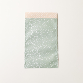 Groen witte stippen zakjes (5 stuks)