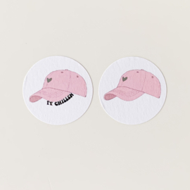 Petje sluitstickers op vel