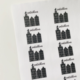Rechthoekige Sinterklaas sluitstickers