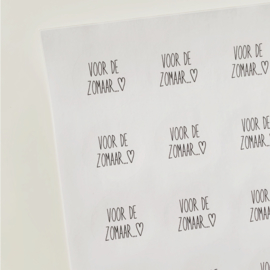 Voor de zomaar... sluitstickers op vel