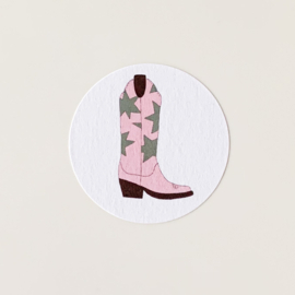 Cowboy laars sluitstickers op vel