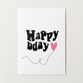Happy bday kaart - Moppie kaartlijn