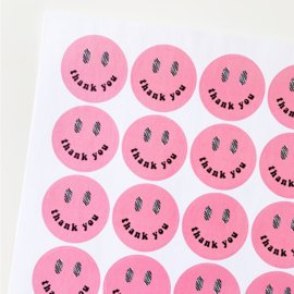Zebra smiley sluitstickers op vel