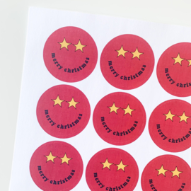Ster smiley sluitstickers op vel