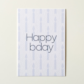 Happy bday kaart - Pastel colors kaartlijn