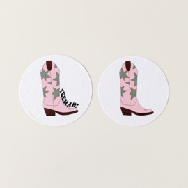 Cowboy laars sluitstickers op vel