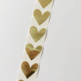Groot gouden hart sluitstickers (5 stuks)