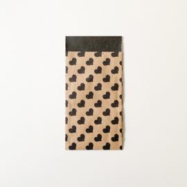 Kleine kraft zwarte hartjes zakjes (5 stuks)