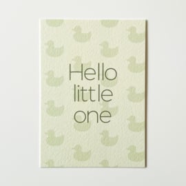Hello little one kaart - Pastel colors kaartlijn