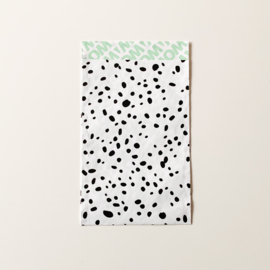 Wit met zwarte dots zakjes (5 stuks)