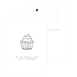 A6 Kaart • All you need is love and a cupcake