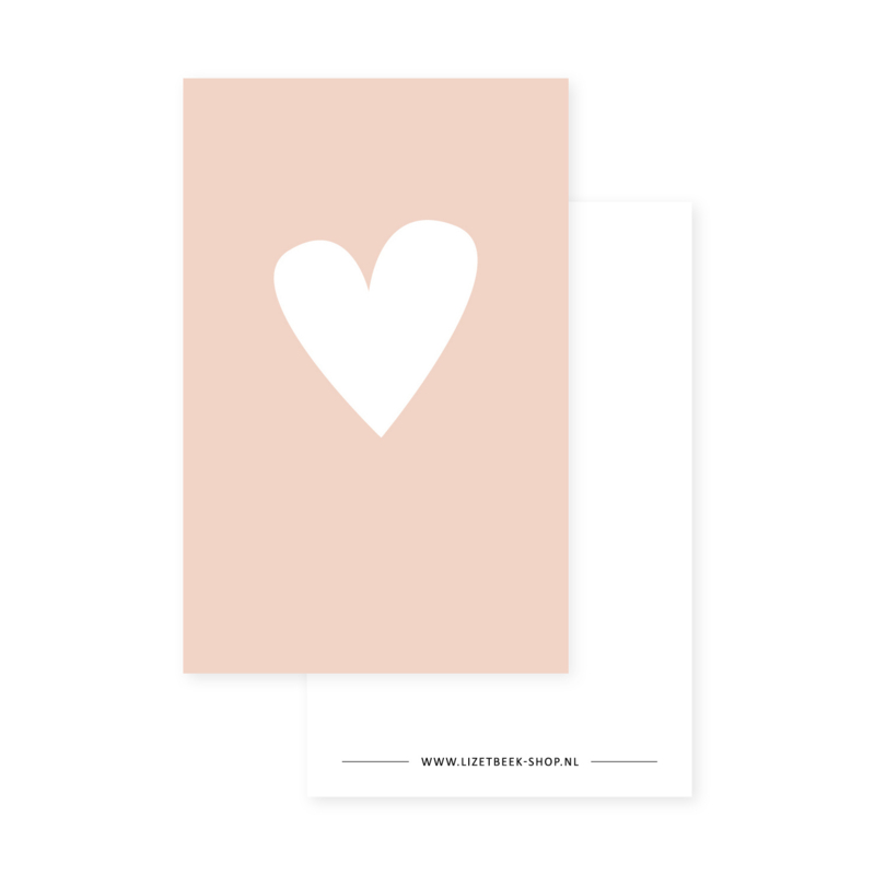 Minikaartje 85x55 • Hart roze