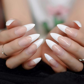 NAIL PERFECT PRO SYSTEM  STILETTO NATUREL 100 TIPS scherp, klassiek, wit, stiletto, kunstnagels, tips, stilettos, scherp, beige, acryl, nail art MADE IN EUROPE