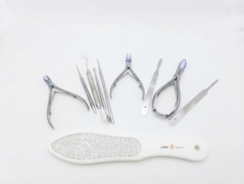 Starter kit in a luxury case with 10 professioneel instrument pedicure