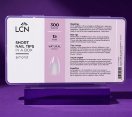 LCN korte nageltips in een doos (amandelvorm – 300 stuks)