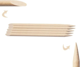 ALLURE NAIL PRODUCT PRO 12 wooden sticks for removing cuticles and nails, length 12 cm, double tip for pushing and removing cuticles and applying decorations