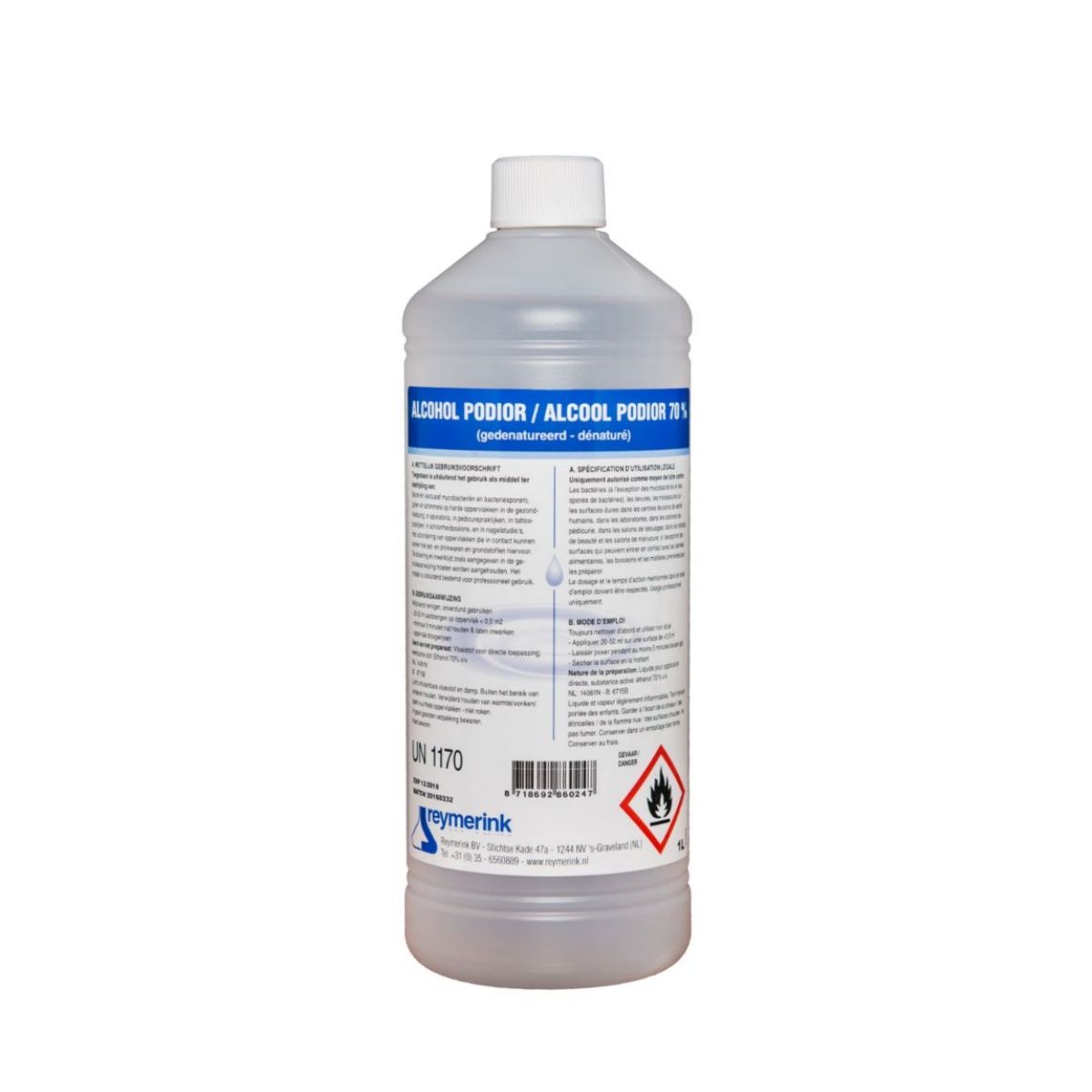 Alcohol Podior 70% – Professionele Desinfectie 1L