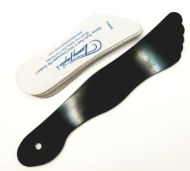 Tammy Taylor Foot File Callus Remover for Soft Feet, 180/100 Grit Foot Scrubber & Dead Skin Remover, in Shower Foot Buffer for Wet and Dry Skin, Pedicure Foot Rasp for Heels (Small, 20 Pack)