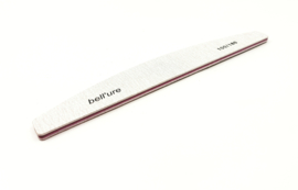 Bell*ure Nail Files 100/180 professionele nagelvijl Nagelvijl, professionele nagelvijl, gebogen vingernagelvijl, dubbelzijdige vijl met korrelgrootte 100/180, manicuregereedschap voor thuis- en salongebruik (wit)