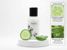 Overzicht van de Lomasi Komkommer Aloë Lotion (59 ml / 2 fl. oz.)
