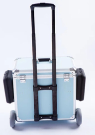 Luxe Mobile Pedicure Koffer met Grote Wielen Grijs/Blauw /st