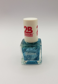 2B Colours Glitter Nagellak Turquoise 9,5 ml Sprankelend Effect