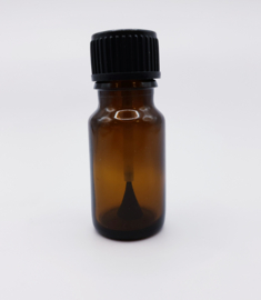 lege glazen nagellakflessen van 10 ml, bruin, navulbaar, met borsteldop voor nail art