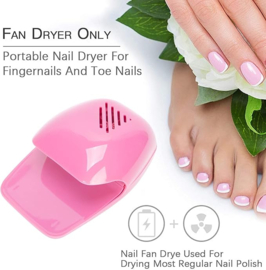 TEEN TEEN nageldroger voor kapsalons mini-ventilator op batterijen voor gewone nagellak, draagbare nageldroger voor gewone nagellak, manicuregereedschap, nail art, verjaardag, Kerstmis,