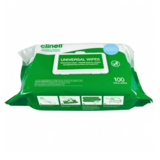 Clinell Universal Wipes – Schimmel-, bacterie- & virusdodend – 100 stuks