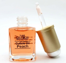 Nail Creation Cuticle Oil Peach (15 ML) met vitamine A en E. met pomp-pipet