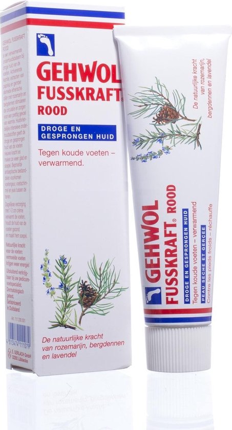 Gehwol Fusskraft Rouge 75 ml – Baume chauffant pour pieds secs et rugueux