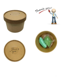 Geschenkdoosje met groen zeepvoetje & voetbadzout – ideaal salonbedankje