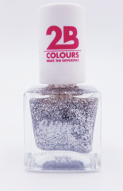 2B Colours Glitter Silver 9,5 ml effect nagellak