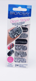 BROADWAY NAILS GLAM STRIPS 24 PRE-CUT STRIPS