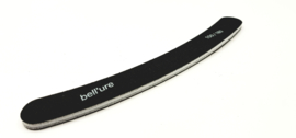 Bell*ure Nail Files 100/180 professionele nagelvijl Nagelvijl, professionele nagelvijl, gebogen vingernagelvijl, dubbelzijdige vijl met korrelgrootte 100/180, manicuregereedschap voor thuis- en salongebruik (zwart).