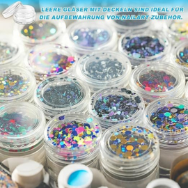 6 stuks acryl glitter voor oogmake-up, gezicht, lichaam, haar, nagels