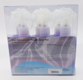 SPRAY LAVENDER LAAG SMELTENDE PARAFFINE PATRONEN 80G (6) Lavendelgeur voor een ontspannend aroma. Laag smeltpunt.