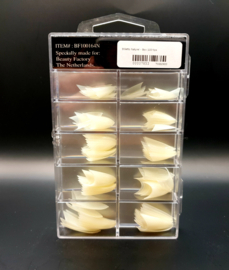 NAIL PERFECT PRO SYSTEM  STILETTO NATUREL 100 TIPS scherp, klassiek, wit, stiletto, kunstnagels, tips, stilettos, scherp, beige, acryl, nail art MADE IN EUROPE