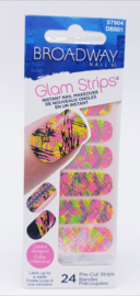 BROADWAY NAILS GLAM STRIPS 24 PRE-CUT STRIPS