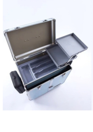 Luxe Mobile Pedicure Koffer met Grote Wielen Grijs/Blauw /st