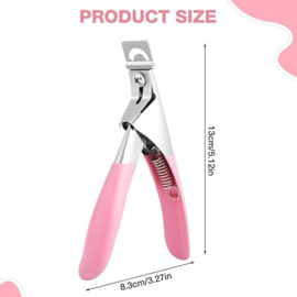 Professional Fake Nail Cutter Nail Cipper Tips Cutter U Type Acrylic Fake Nail Edge Trimmer Stainless Steel Nail Manicure Tools