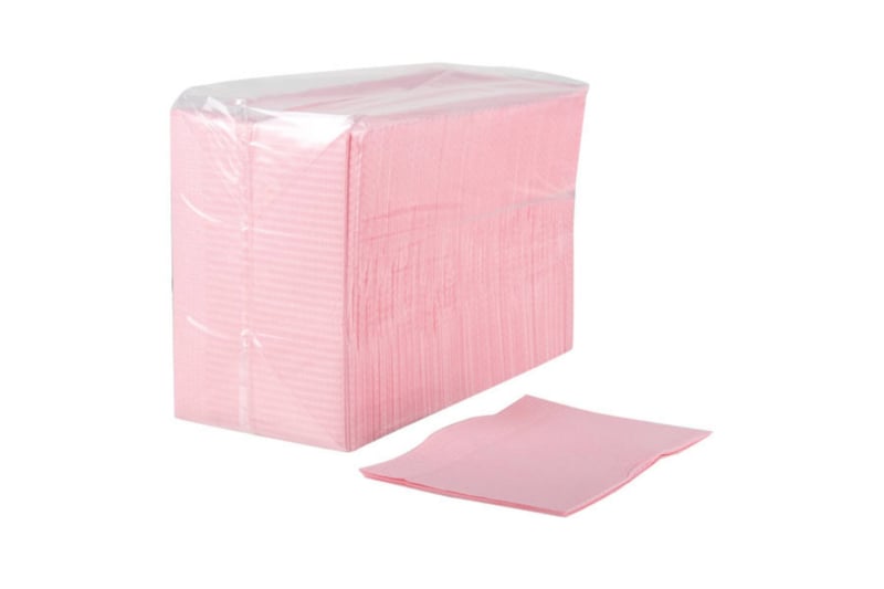Roze Dental Towels 3-laags – Hygiënische Onderlegdoeken 34x46cm (125st)