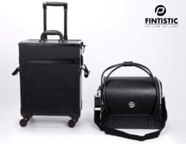 Fintistic zwarte visagiekoffer Follow Me Line – hoog luxe model