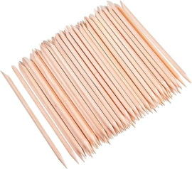 ALLURE NAIL PRODUCT 100 pieces double-sided wooden nail sticks cuticle pusher remover cleaner manicure pedicure DIY home nail studio for beginners and PRO