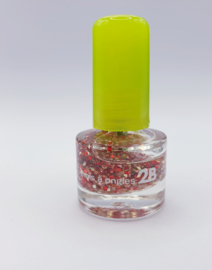 2B COLOURS MAKE THE DIFFERENCE - VAO80 GLITTER RED SILVER  Nagellak 60 Seconds -5.5ML