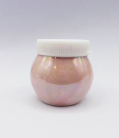 Ceramic zeshoekige dappendish voor acrylvloeistof en penselen pink