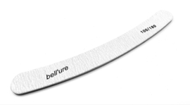 Bell*ure Nail Files 100/180  professionele nagelvijl Nagelvijl, professionele nagelvijl, gebogen vingernagelvijl, dubbelzijdige vijl met korrelgrootte 100/180, manicuregereedschap voor thuis- en salongebruik (wit).