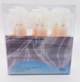 Spray Peach Low Smelt Paraffine Cartridges 80g (6) Een heerlijke geur die een ontspannend aroma verspreidt. Laag smeltpunt.