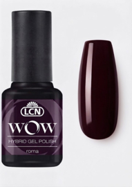 LCN WOW Hybrid Gel Polish –LCN-formules: HEMA-TPO-vrij   Roma 8ml | Wijnpaars gel-look zonder lamp